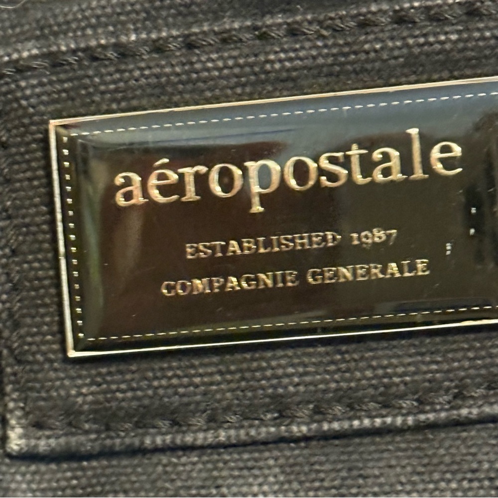 Aeropostale Black Shoulder Bag with Adjustable Strap Hand Bag - Picture 3 of 11